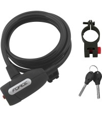 Zamek FORCE Lux z uchwytem 180cm/8mm (czarny)