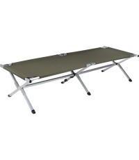 Składane aluminiowe łóżko polowe z torbą, styl US, zielone
