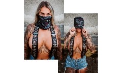 Wielofunkcyjny ogrzewacz szyi W-TEC Black Heart Scarfest