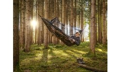 Lekki hamak turystyczny z moskitierą Amazonas Mosquito Traveller Forest, Brązowy