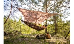 Lekki hamak turystyczny z moskitierą Amazonas Mosquito Traveller Forest, Brązowy