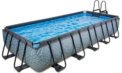 Basen EXIT Kamienny 540 x 250 x 100 cm z drabinką i pompą z filtrem