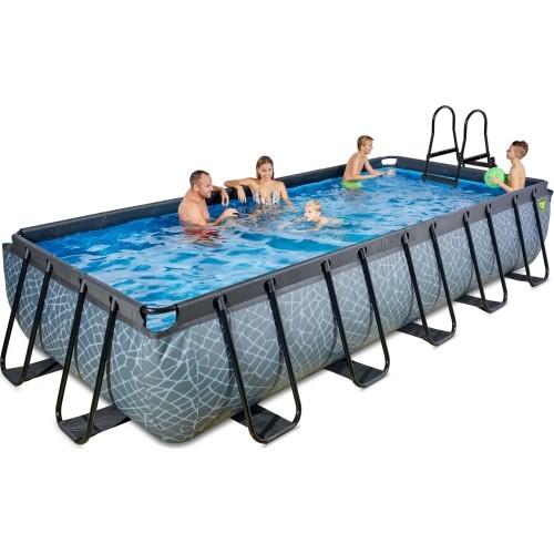 Basen EXIT Kamienny 540 x 250 x 100 cm z drabinką i pompą z filtrem