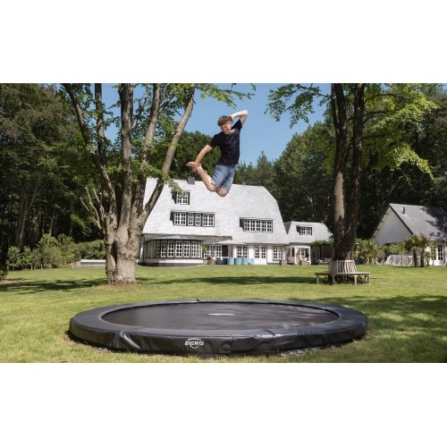 Trampolina gruntowa BERG SPORTS Champion InGround, Ø 430 cm, szara