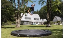 Trampolina gruntowa BERG SPORTS Champion InGround, Ø 430 cm, szara