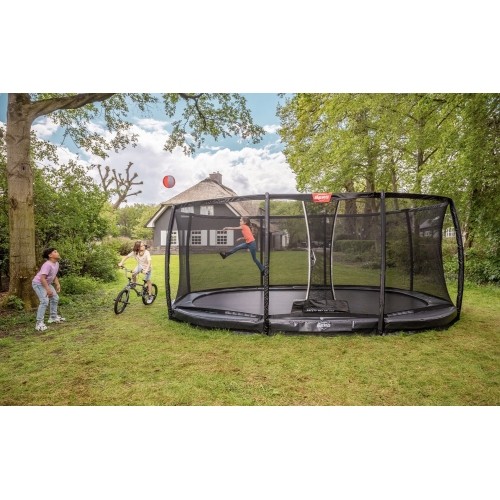 Trampolina gruntowa BERG SPORTS Champion InGround, Ø 430 cm, szara