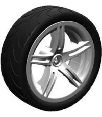 Koło srebrne 4.30/150-12 slick prawe