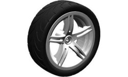 Koło srebrne 4.30/150-12 slick prawe