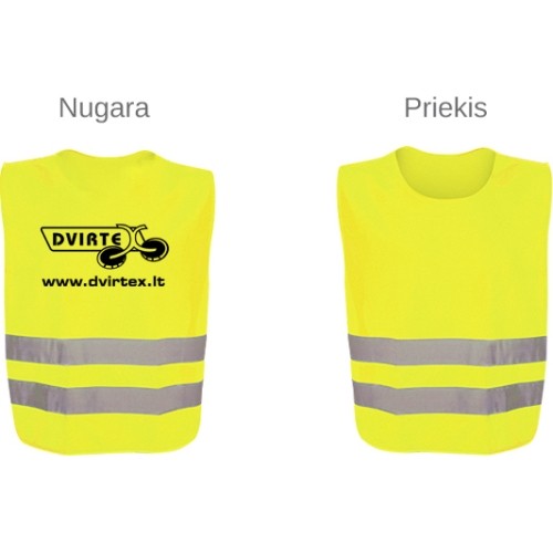 Kamizelka odblaskowa z napisem (żółta)