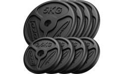 Zestaw obciążeń żeliwnych slim 30 kg / 4 x 5 kg + 4 x 2,5 kg - Marbo Sport