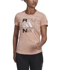 Bluzka damska Adidas Run Logo W 1 Peach GV1352