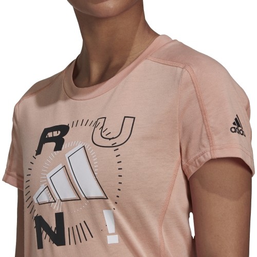Bluzka damska Adidas Run Logo W 1 Peach GV1352