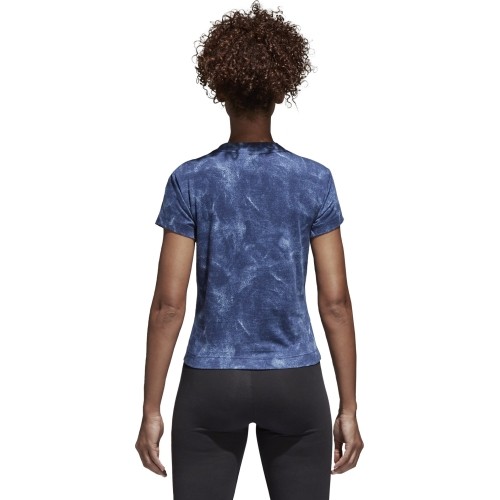 Koszulka Adidas W Id Slim Tee, niebieska, CG1002