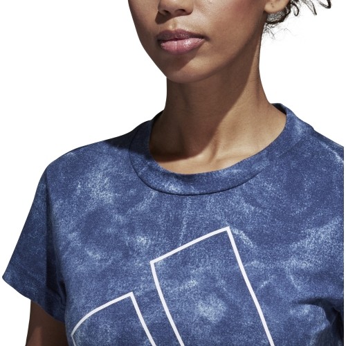 Koszulka Adidas W Id Slim Tee, niebieska, CG1002