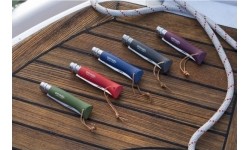 Nóż Opinel Colorama 08 Inox Grab brązowy, z paskiem