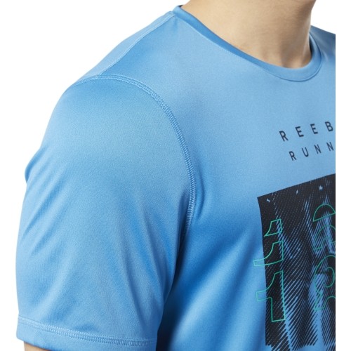 Reebok Marškinėliai Re Run Crew Tee Blue