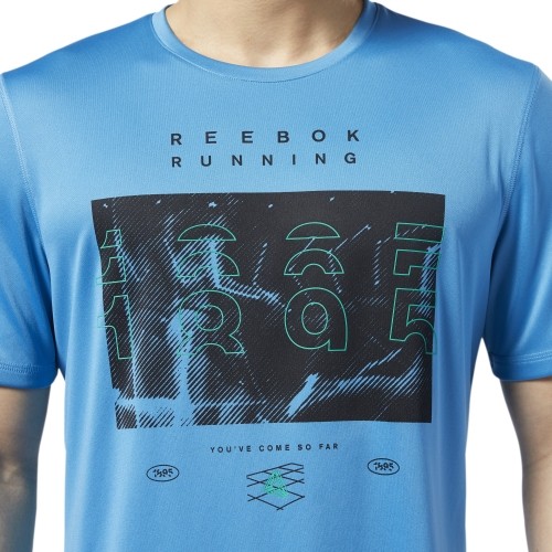 Reebok Marškinėliai Re Run Crew Tee Blue