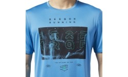 Reebok Marškinėliai Re Run Crew Tee Blue