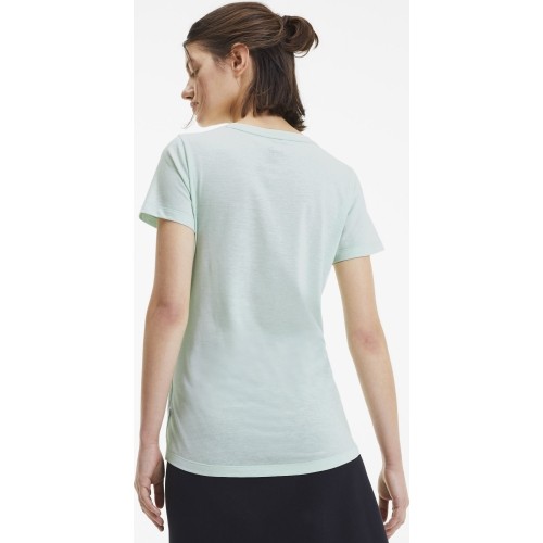 Bluzka damska Puma Ess+ Logo Heather Tee, zielona