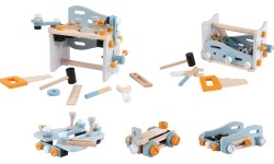 Ecotoys 2w1 drewniany stół warsztatowy