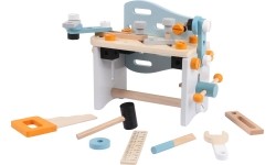 Ecotoys 2w1 drewniany stół warsztatowy