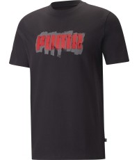 Puma Marškinėliai Vyrams Graphics Puma Wording Black 674475 01