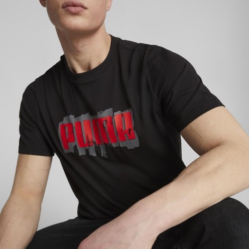 Puma Marškinėliai Vyrams Graphics Puma Wording Black 674475 01