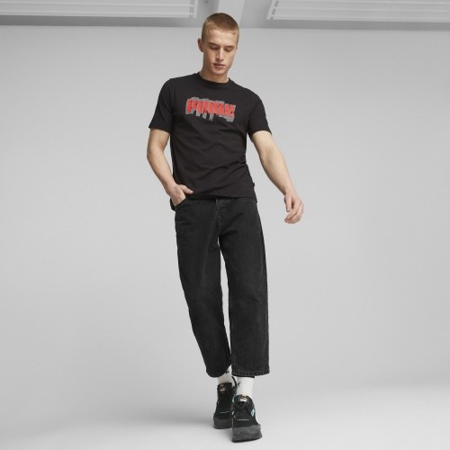 Puma Marškinėliai Vyrams Graphics Puma Wording Black 674475 01