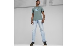 Puma bawełniana koszulka męska Graphics Wave Tee Green 674483 84