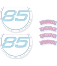 BERG GO² Retro Pink - Zestaw naklejek