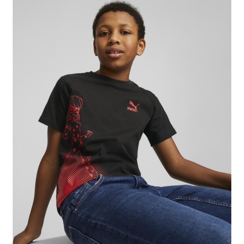 Puma Marškinėliai Paaugliams X Miraculous Tee Black 538683 01