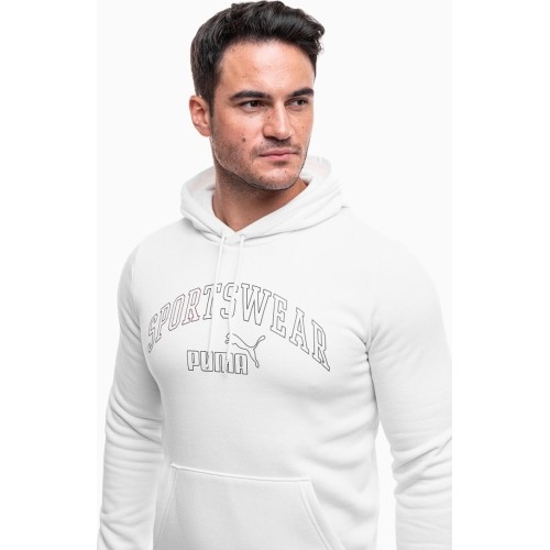 Bluza męska Puma Ess+ Logo Lab Hoodie FL, biała 681775 02