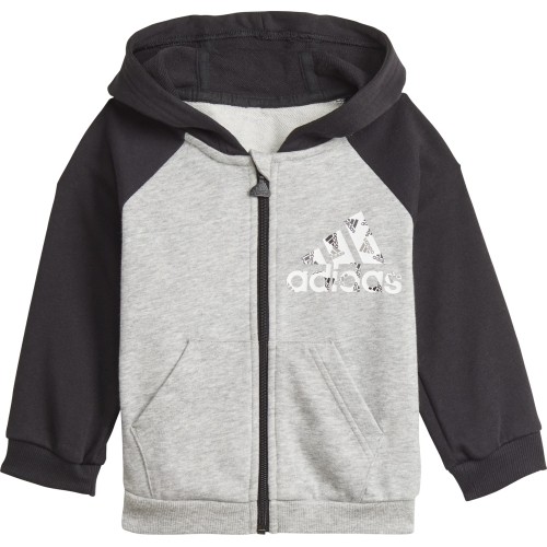 Adidas dziecięcy dres I Bos Logo Fz J Grey Black GT9500