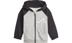 Adidas dziecięcy dres I Bos Logo Fz J Grey Black GT9500