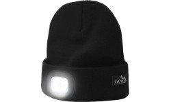 Czapka BLACK z latarką LED ładowaną przez USB