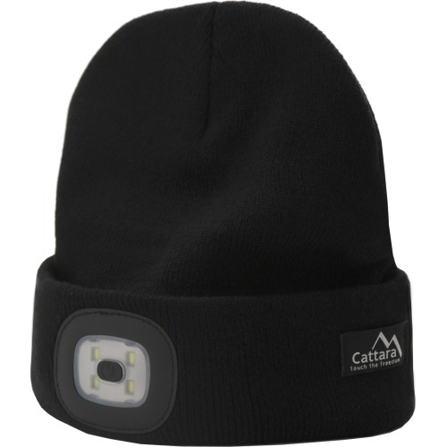Czapka BLACK z latarką LED ładowaną przez USB