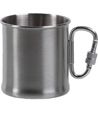 Kubek ze stali nierdzewnej z karabińczykiem, 250 ml
