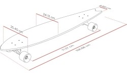 Longboard Street Surfing Fishtail – The Leaf 42”