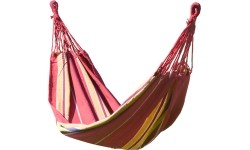 Hamak ogrodowy kempingowy Cattara Textil - Czerwono-żółty, 200 x 100 cm