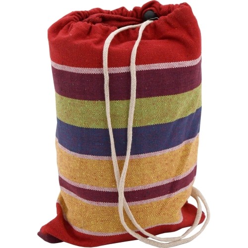 Hamak ogrodowy kempingowy Cattara Textil - Czerwono-żółty, 200 x 100 cm