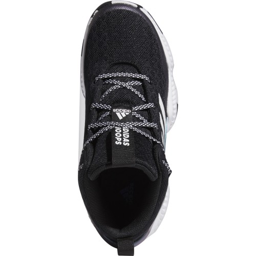 Buty do koszykówki dla młodzieży Adidas Lockdown J czarne FZ1696