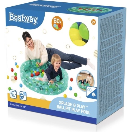 Zielony basen 91x20 cm + piłki BESTWAY