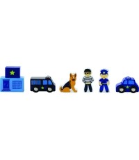 Drewniane klocki „Policja"