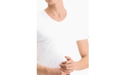 Puma koszulka męska Basic 2p V-N White