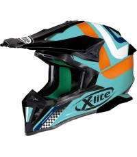 Kask motocrossowy X-Lite X-502 Best Trick Aquamarine - Blue-black