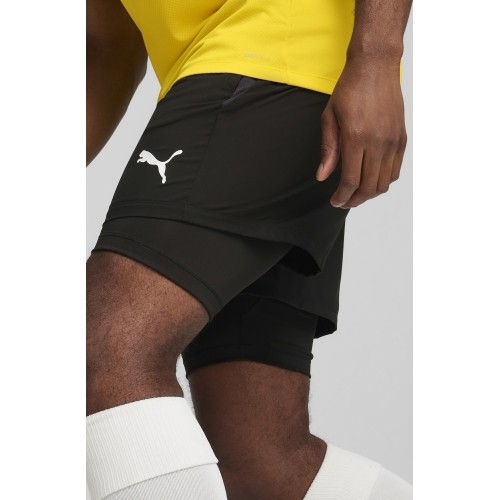 Spodenki piłkarskie Puma TeamGoal 2in1, czarne 658774 03