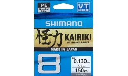Plecionka Shimano Kairiki 8 150 m, stalowoszara, 0,100 mm/6,5 kg