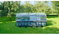 Basen EXIT Stone 540 x 250 x 122 cm z zadaszeniem, pompą z filtrem piaskowym i pompą grzewczą