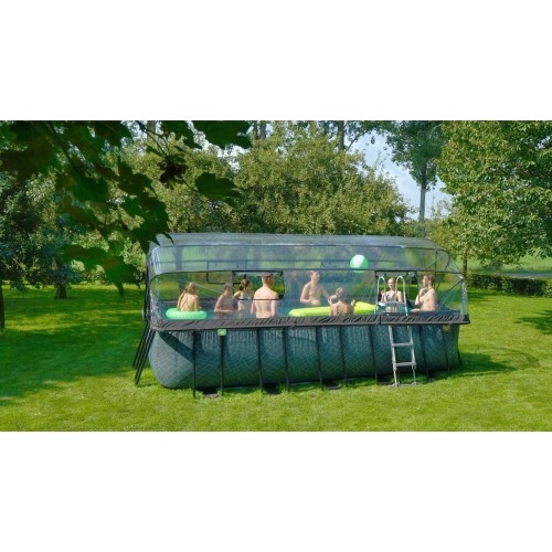 Basen EXIT Stone 540 x 250 x 122 cm z zadaszeniem, pompą z filtrem piaskowym i pompą grzewczą