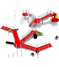 Zestaw integracyjny na plac zabaw dla osób na wózkach inwalidzkich Inter-Play Dragon